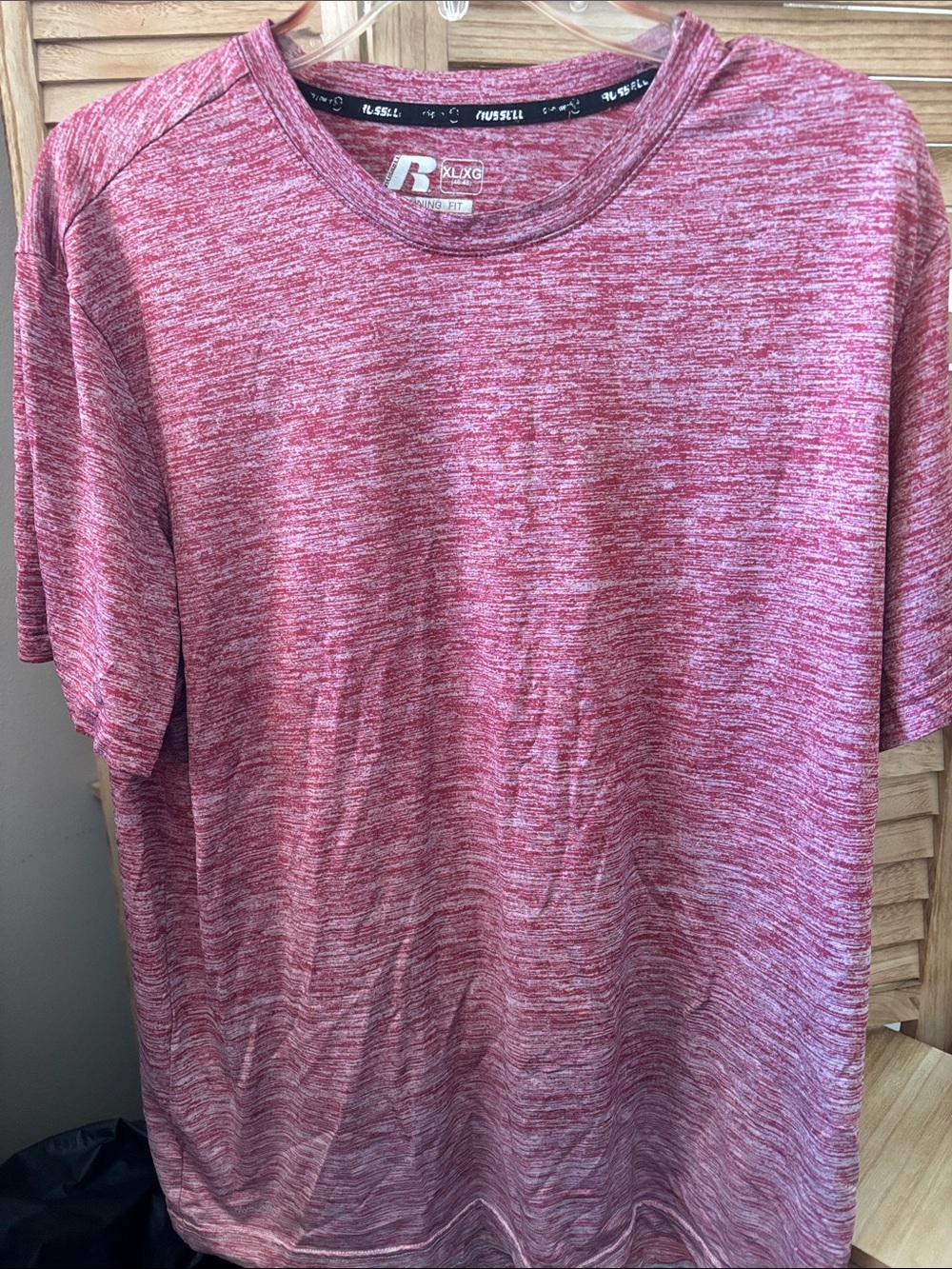Russell Athletic Heathered Red Short Sleeve Performance Tee XL
